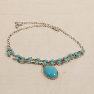 Vintage 90's Style Faux Turquoise Choker Necklace, Movie/TV Resale